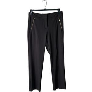 Marc New York Boot Leg Pants Womens Size 6 Stretch Zip Pockets Brown Trouser NWT